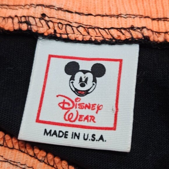 Vintage Disney Wear Walt Disney Studios Neon Text Black Sweatshirt Small/Medium - Picture 5 of 9